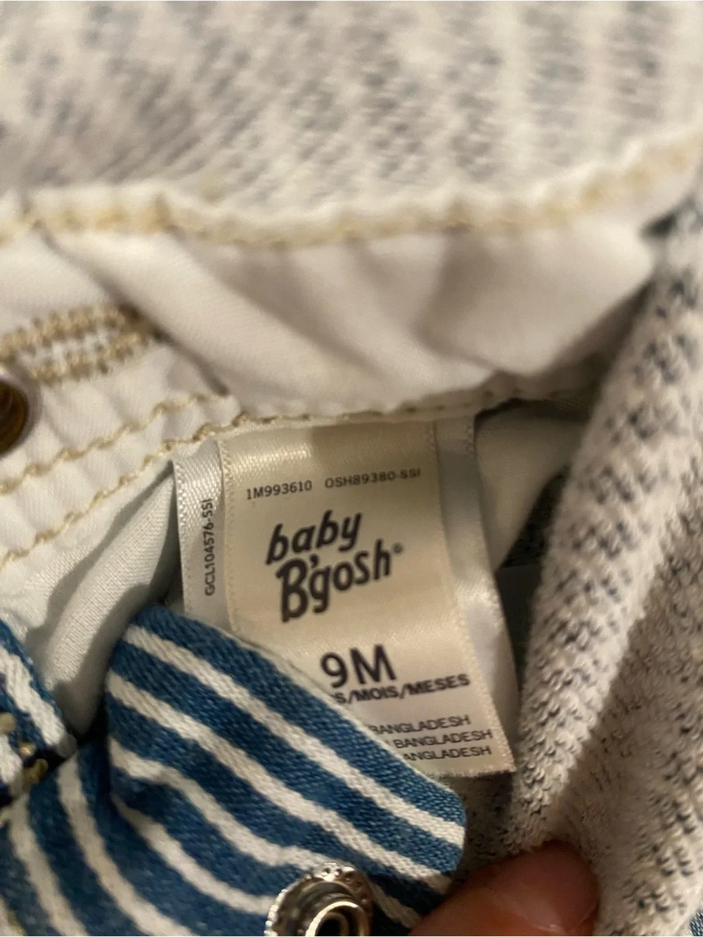 Oshkosh Baby B’gosh Striped Denim Overalls